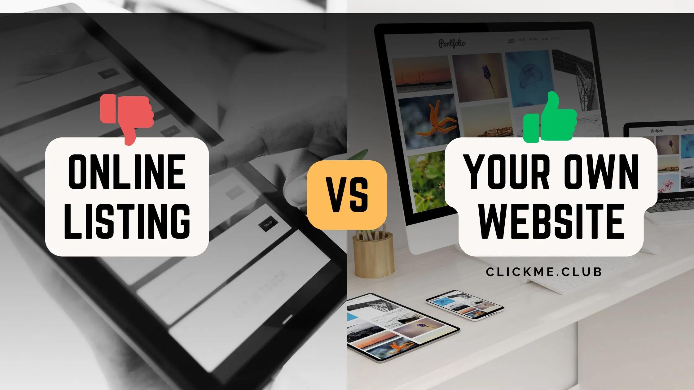 Online Listing vs Your Own Website for Photographers